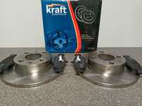 Fiat Siena,Uno 1.7D-1.9TD 86- Tarcze hamulcowe przód+klocki kpl.>