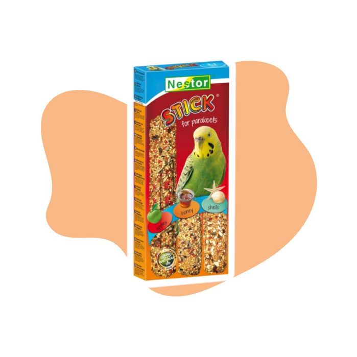 Nestor kolba Classic 3w1 Małe papugi Jabłka Miód Muszelki 3szt