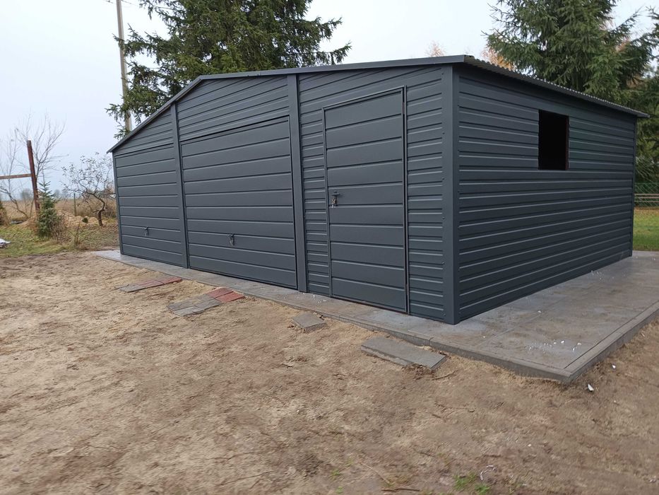 Garaż blaszany garaż blaszak 8x6 7x5 6x6 profil kolor premium poziom