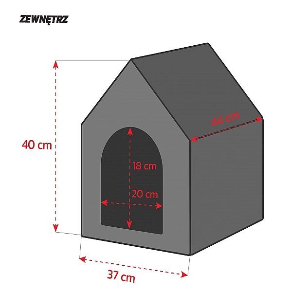 Legowisko domek prostokątny posłanie Royal Prestige R:2 CZARNE 44x37cm