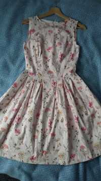 Wiosenna sukienka bawełniana w kwiaty Orsay 36/ S
