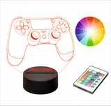 Lampka nocna na biurko 3D LED imię PAD ps xbox