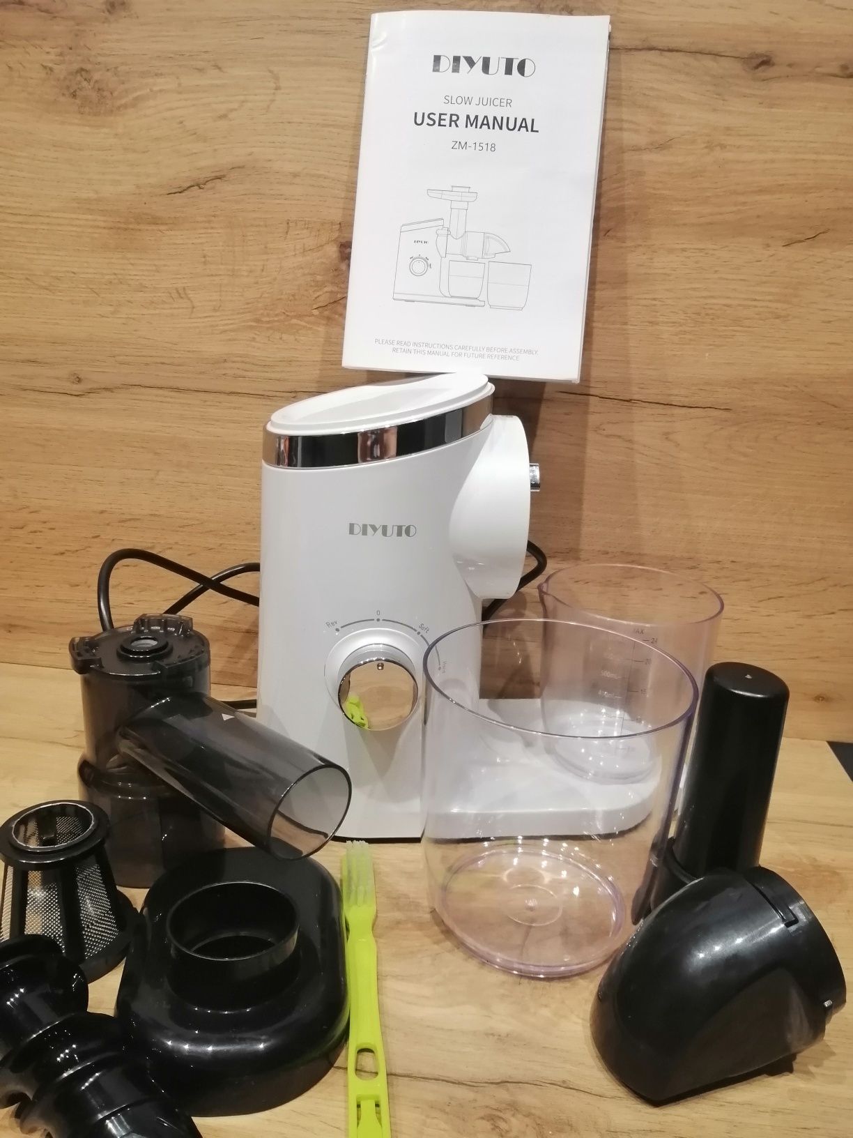 DIYUTO Slow Juicer, sokowirówka do warzyw i owoców, sokowirówka