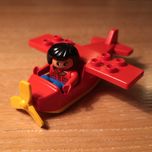 samolot LEGO DUPLO czerwony + pilot