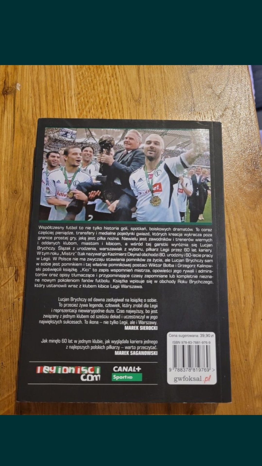 Książka z autografem Lucjana Brychczego