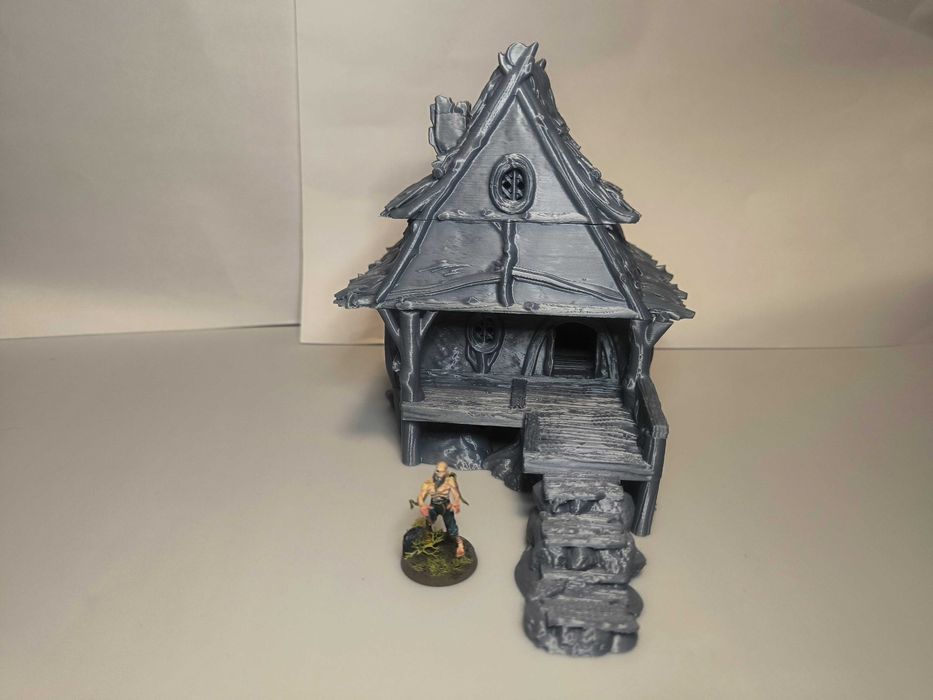 Domek bagienny niziołków 3(Halfling swamp house) makieta diorama D&D