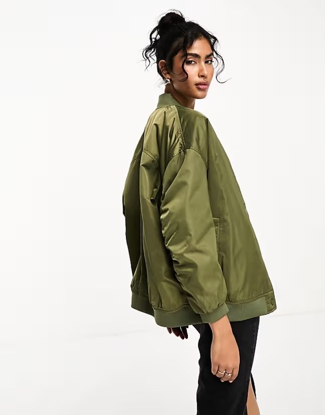 river island s kurtka bomber khaki j27368