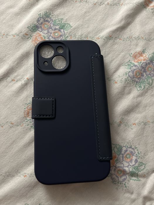 Capa Flip Cover Azul Escura nova Iphone 15