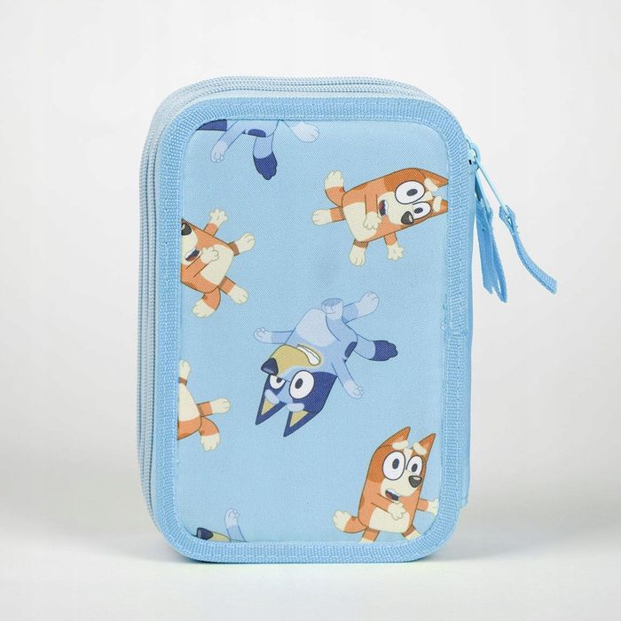 Piórnik BLUEY potrójny piórnik z wyposażeniem rozkładany PIESKI