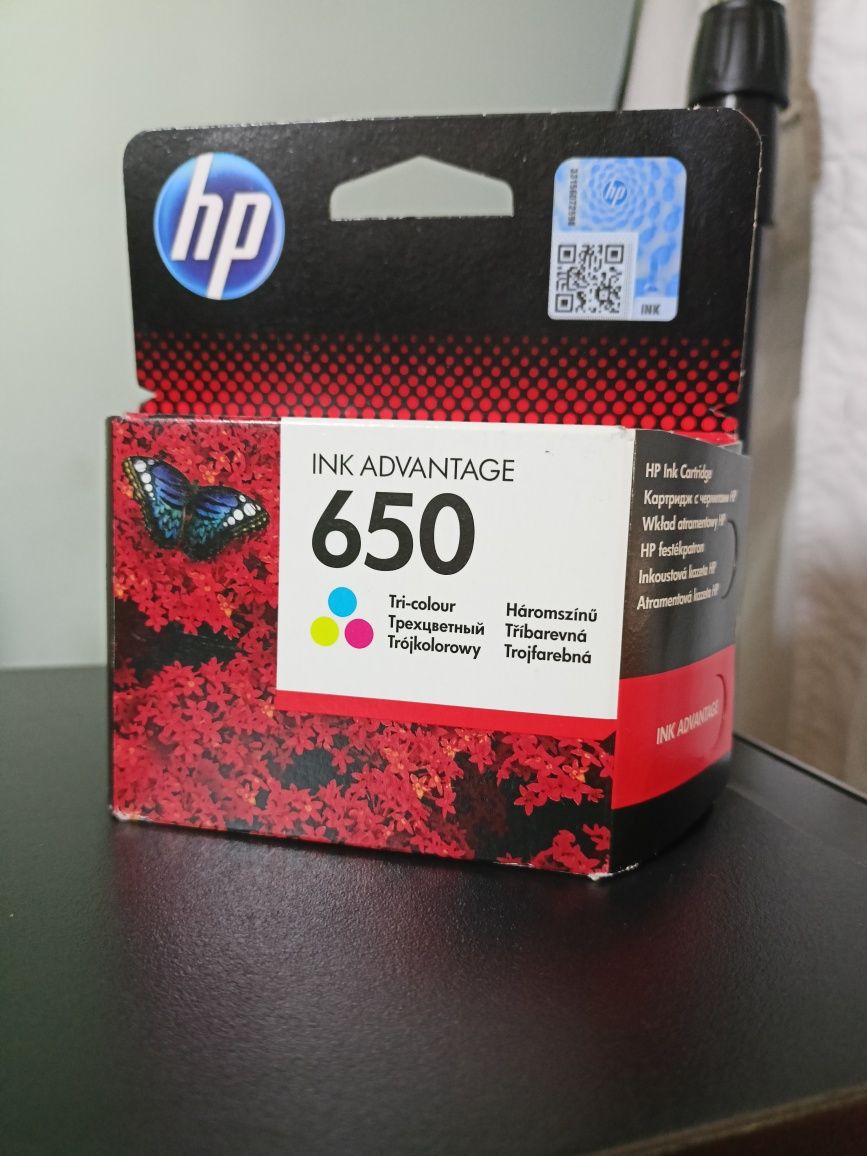 Kolorowy tusz do drukarki hp, ink advantage 650