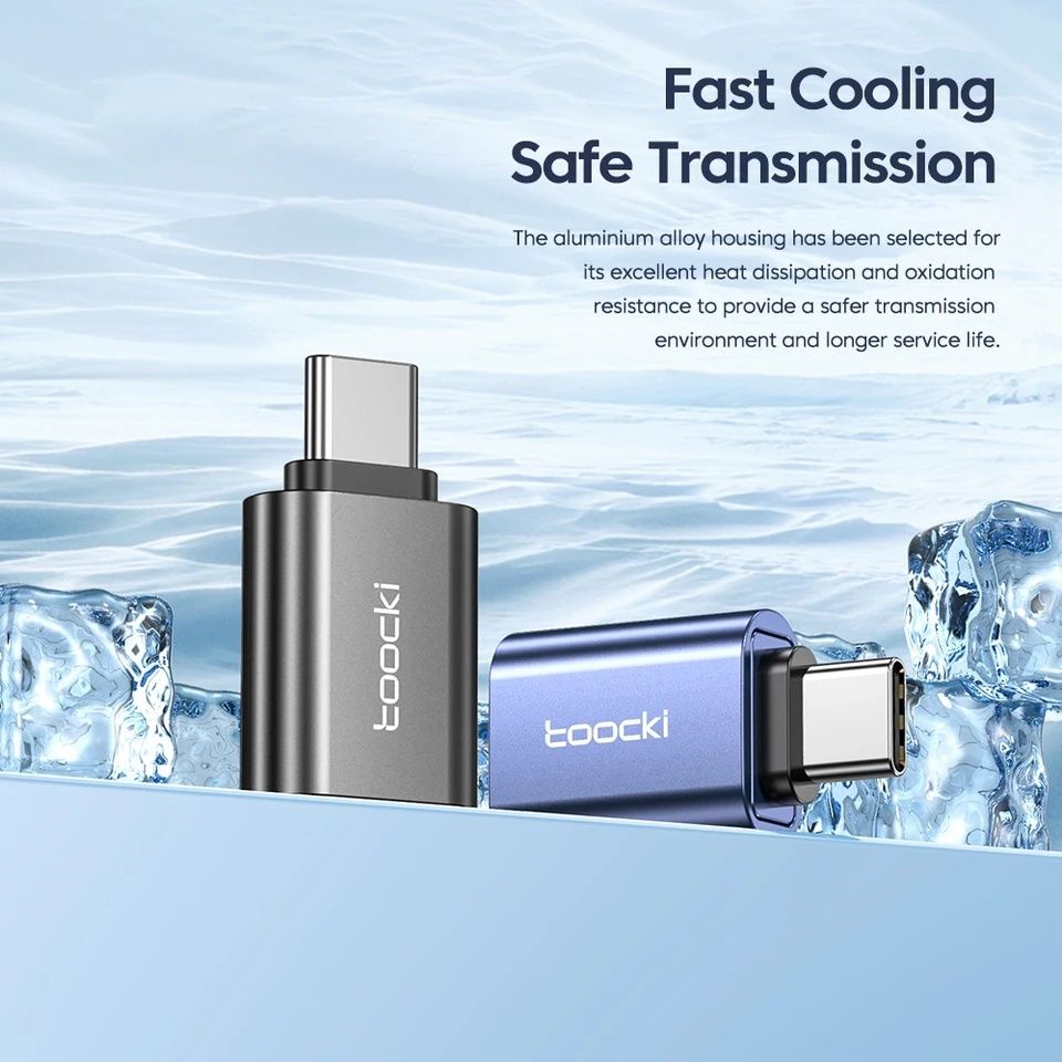 Адаптер Toocki OTG USB 3.0-type c, переходник USB-USB Type C