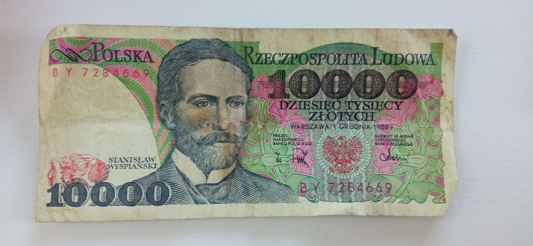Banknot 10000zł 1988 rok