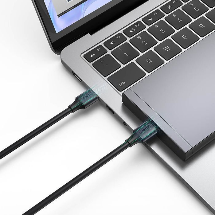 Kabel Ugreen USB 3.0 5Gb/s 0.5M - Czarny, USB-A (męski)