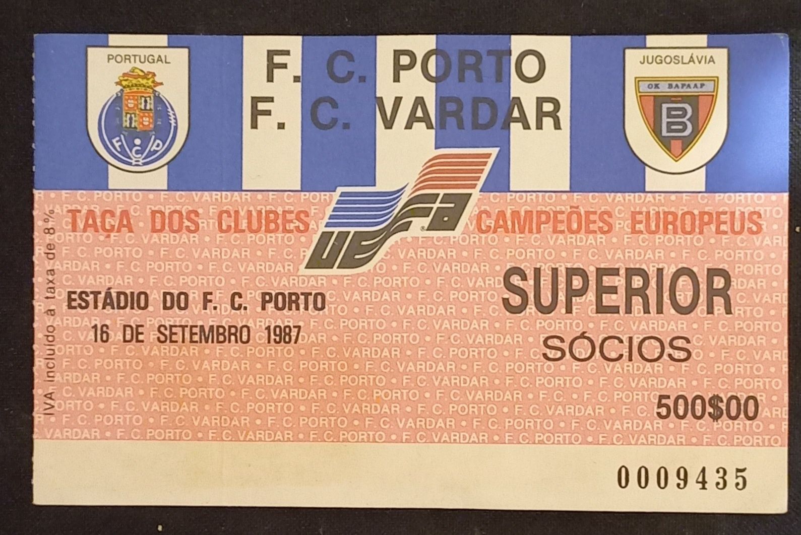 Bilhetes de Jogos Futebol Internacionais do FCPorto.