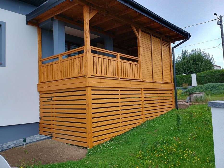 Drewniany Domek Letniskowy 5×6 m z Tarasem – NOWY! |