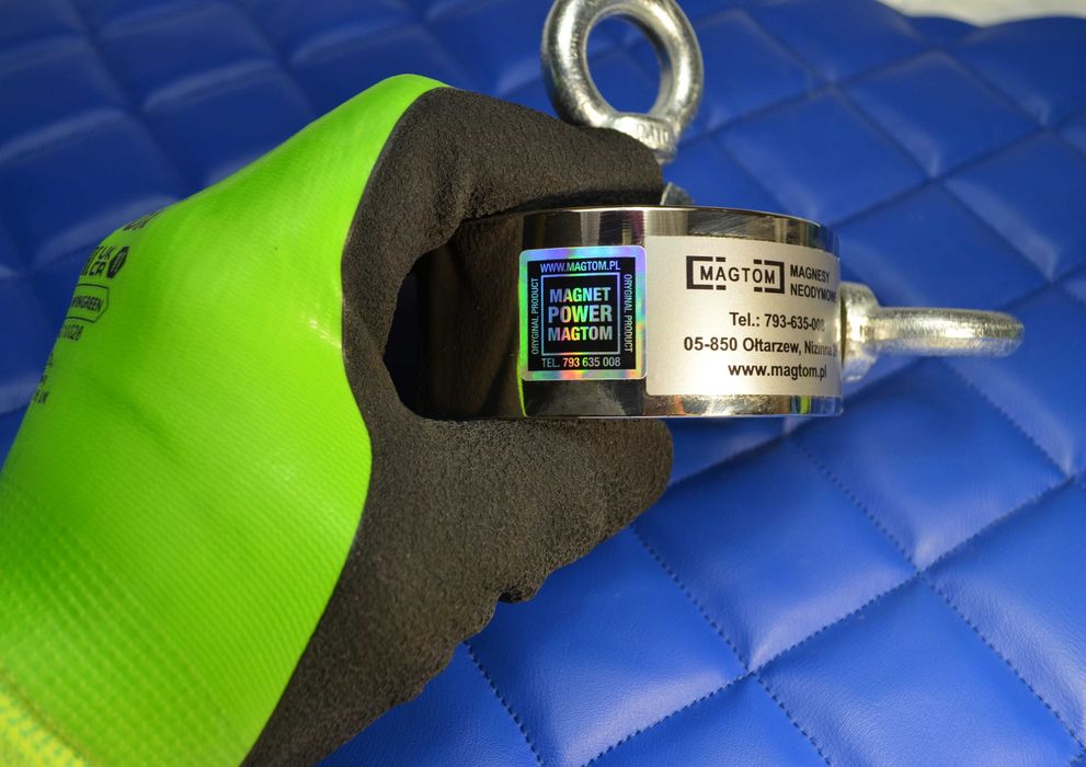 Magnes neodymowy do poszukiwań w wodzie F300 2xM10 POWER mocny Magtom