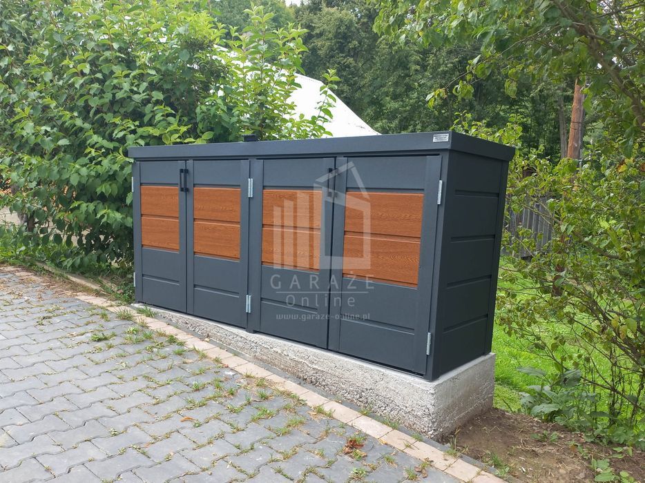 Zabudowa Koszy Na Śmieci Obudowa Kubłów 235X65X110 Cm 4X120L Id502