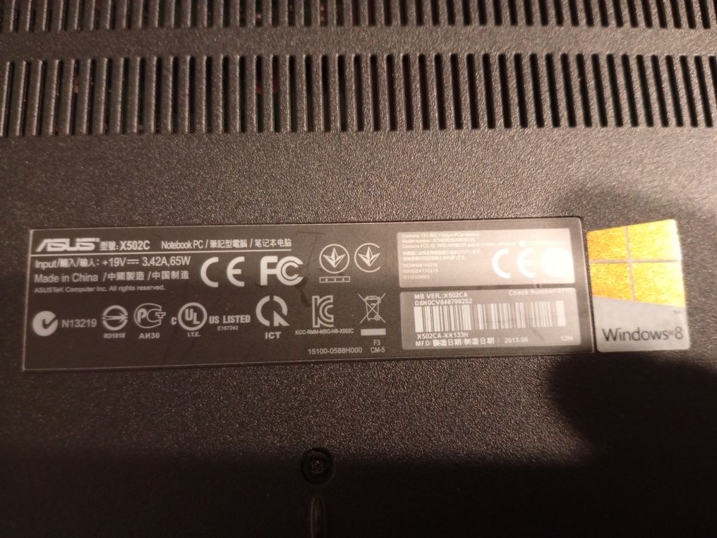 Laptop Asus x502c