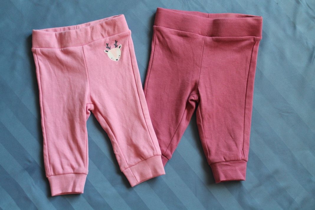 Набір штанів, лосіни для дівчинки, легінси, ніжно рожеві штани,