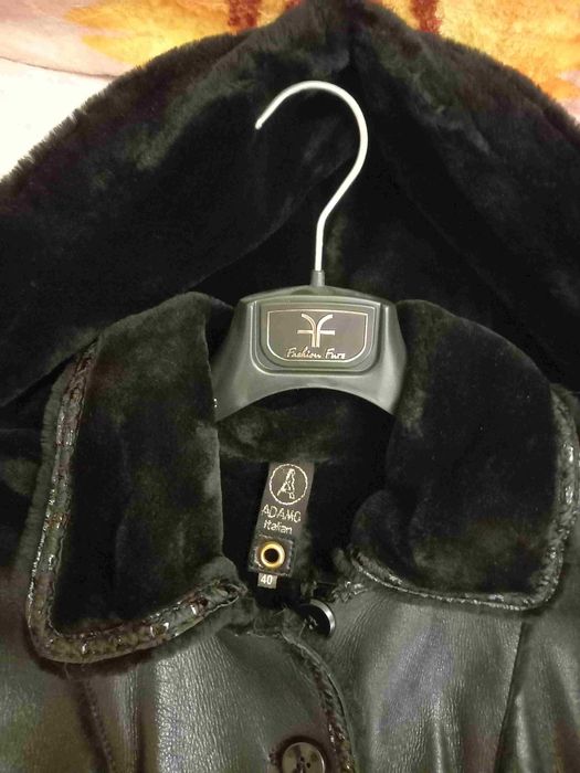Дублёнка чёрная • Новая • fashion first Италия • Adamo • Italian р. 40