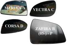 OPEL MERIVA A ZAFIRA B CORSA D VECTRA C ASTRA II III IV V GRZANY WKŁAD LUSTERKA ORYGINAŁ PRAWY LEWY