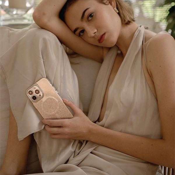 Etui Plus 6.7" Coehl Plus/ Lumino Silver Uniq Iphone Srebrny/Sparkling