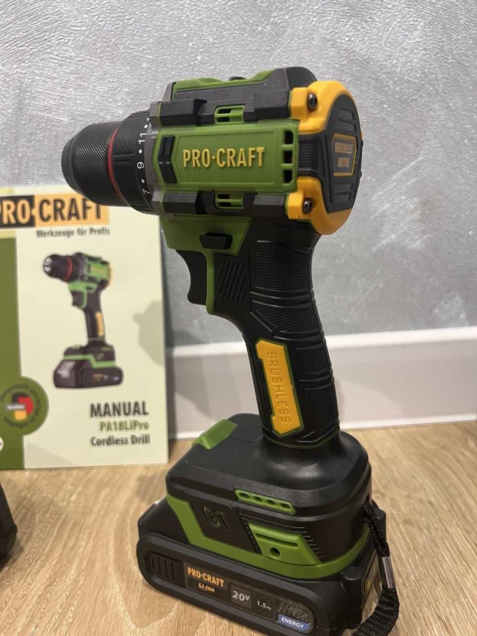 ProCraft PA-18 LiPro безщеточный безщітковий шуруповерт акумуляторний