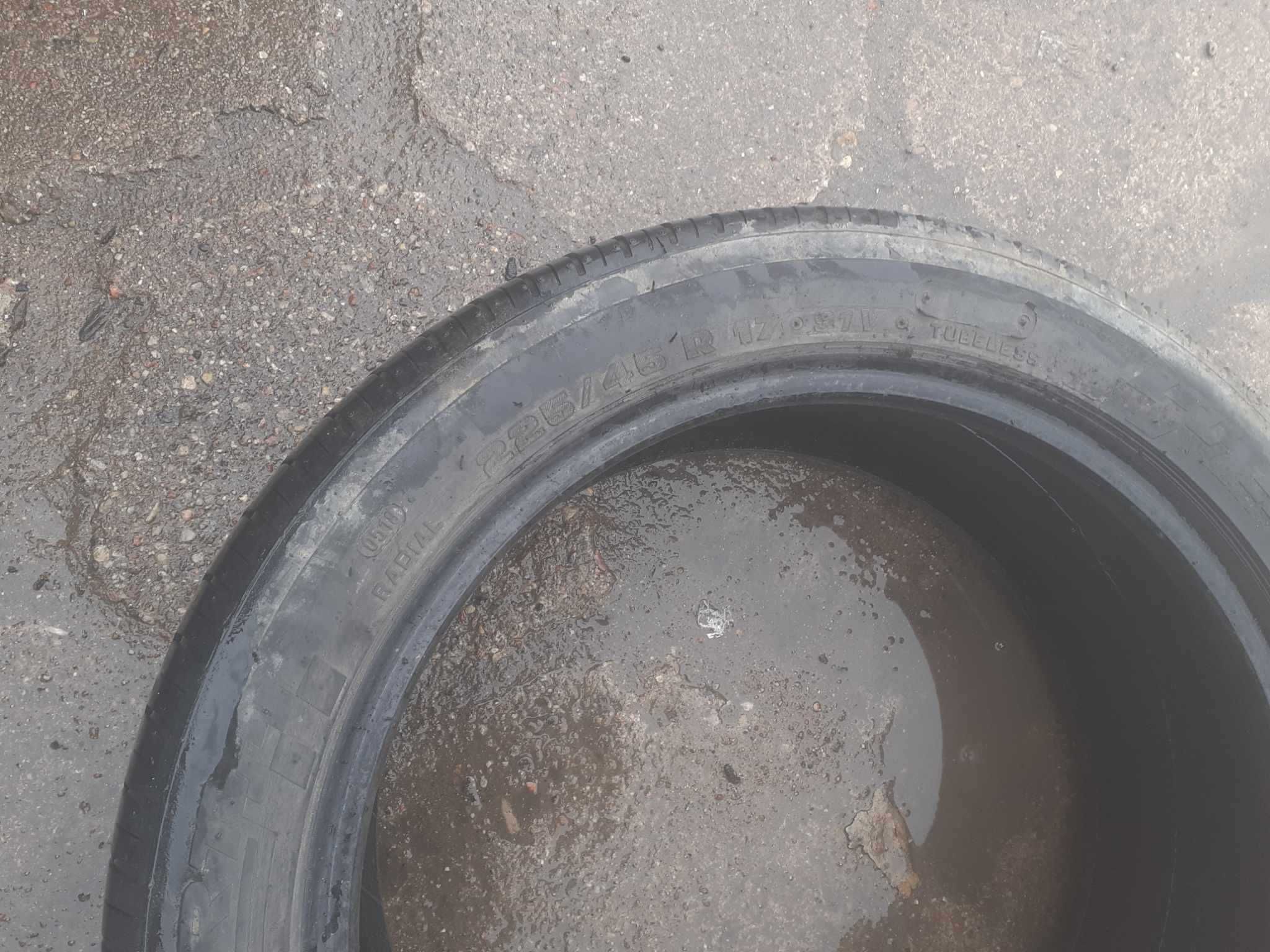 4x używane opony letnie 225/45 R17 PROFIL 5mm- możliwy montaż