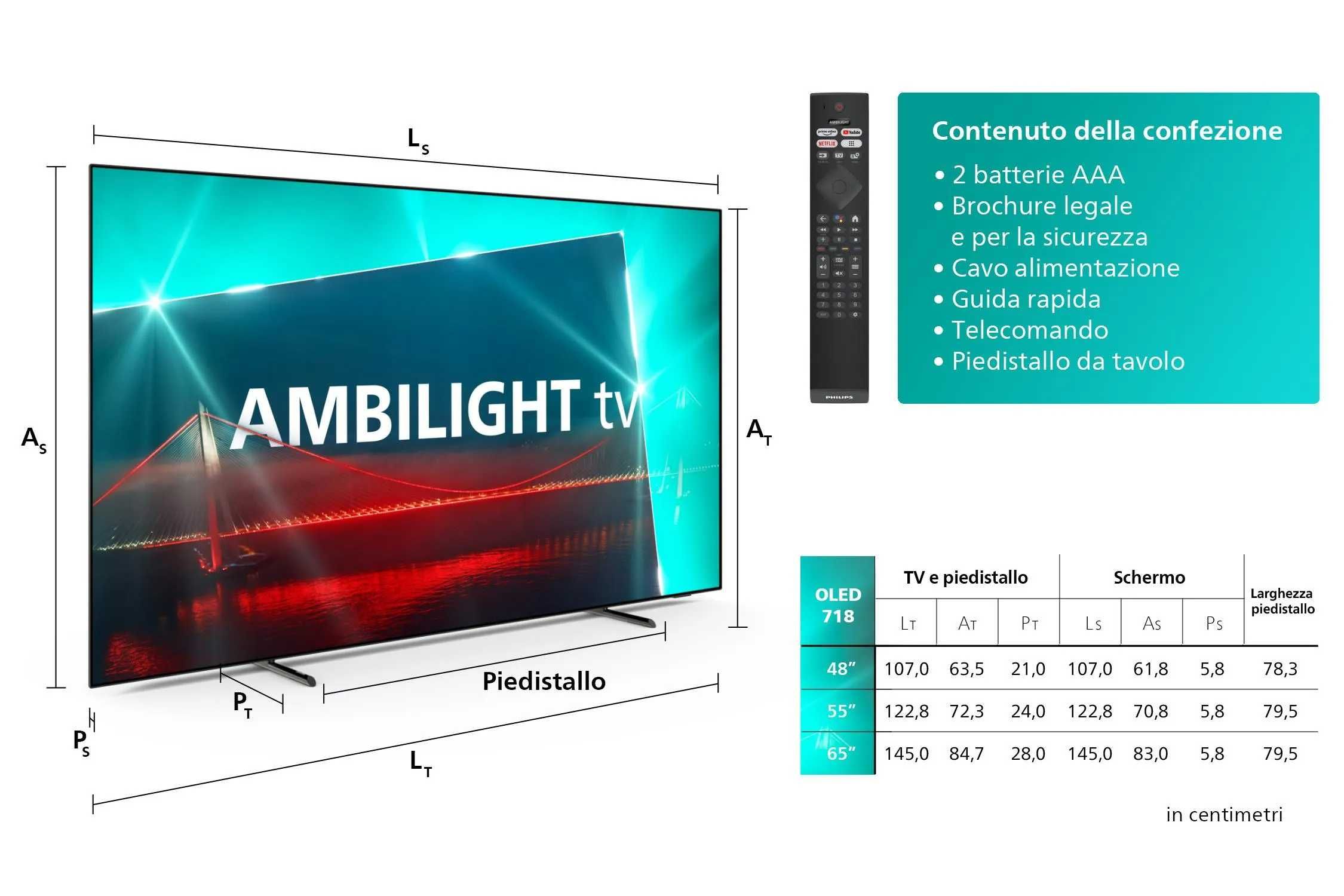 Телевізор 48 дюймів Philips 48OLED708/12 (Android TV OLED 120Hz)