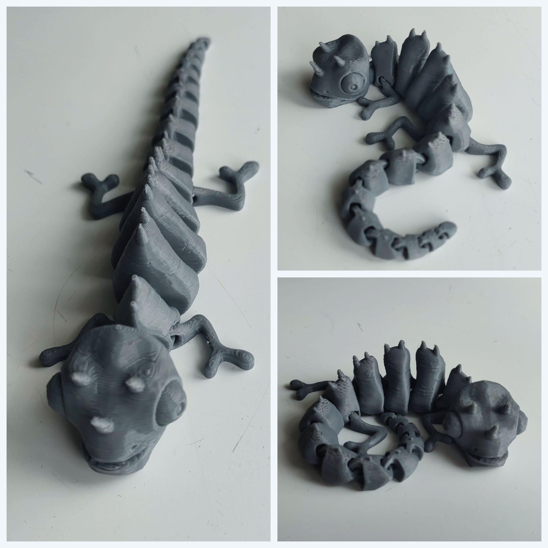 Ruchomy gekon z drukarki 3D