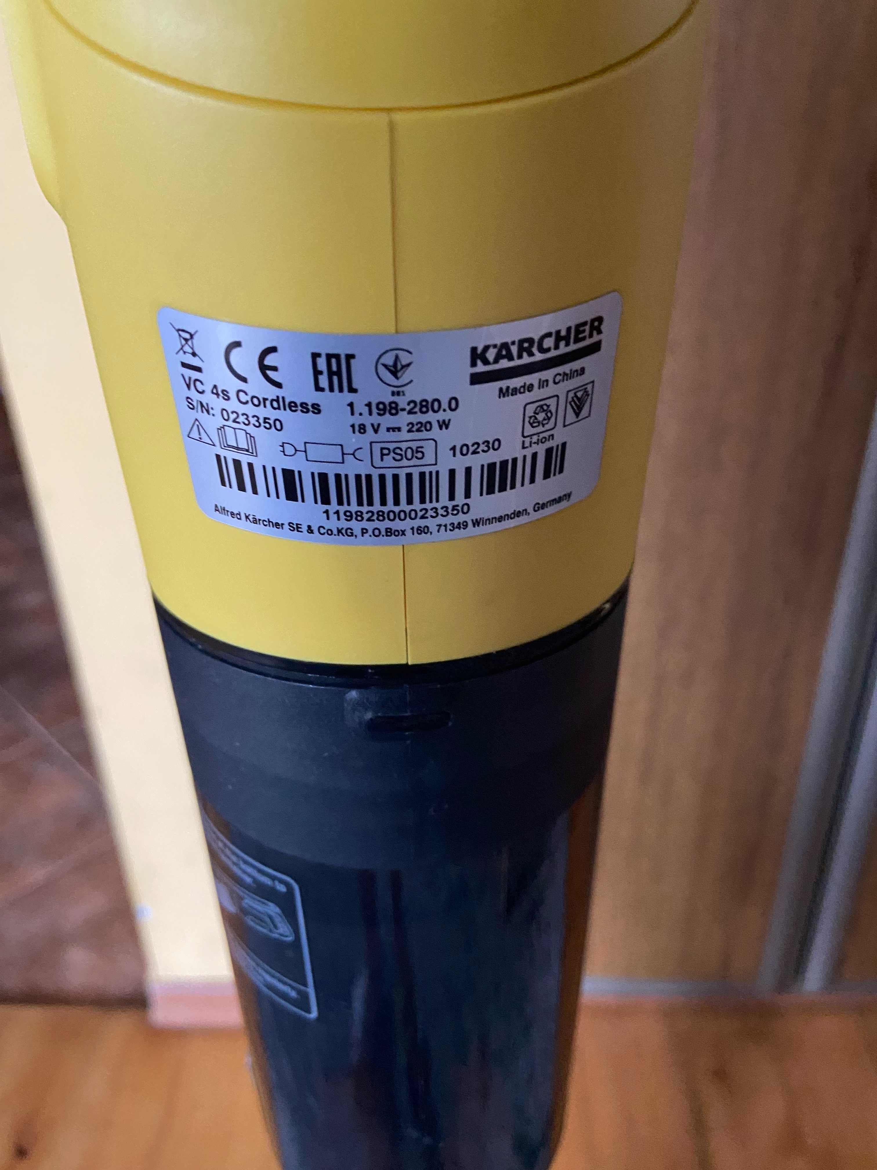 Odkurzacz KARCHER VC 4s  Cordless Bezprzewodowy pionowy