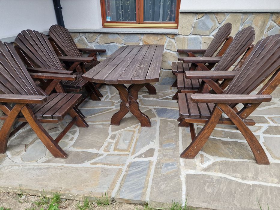 Zestaw mebli ogrodowych stół i 6 krzeseł