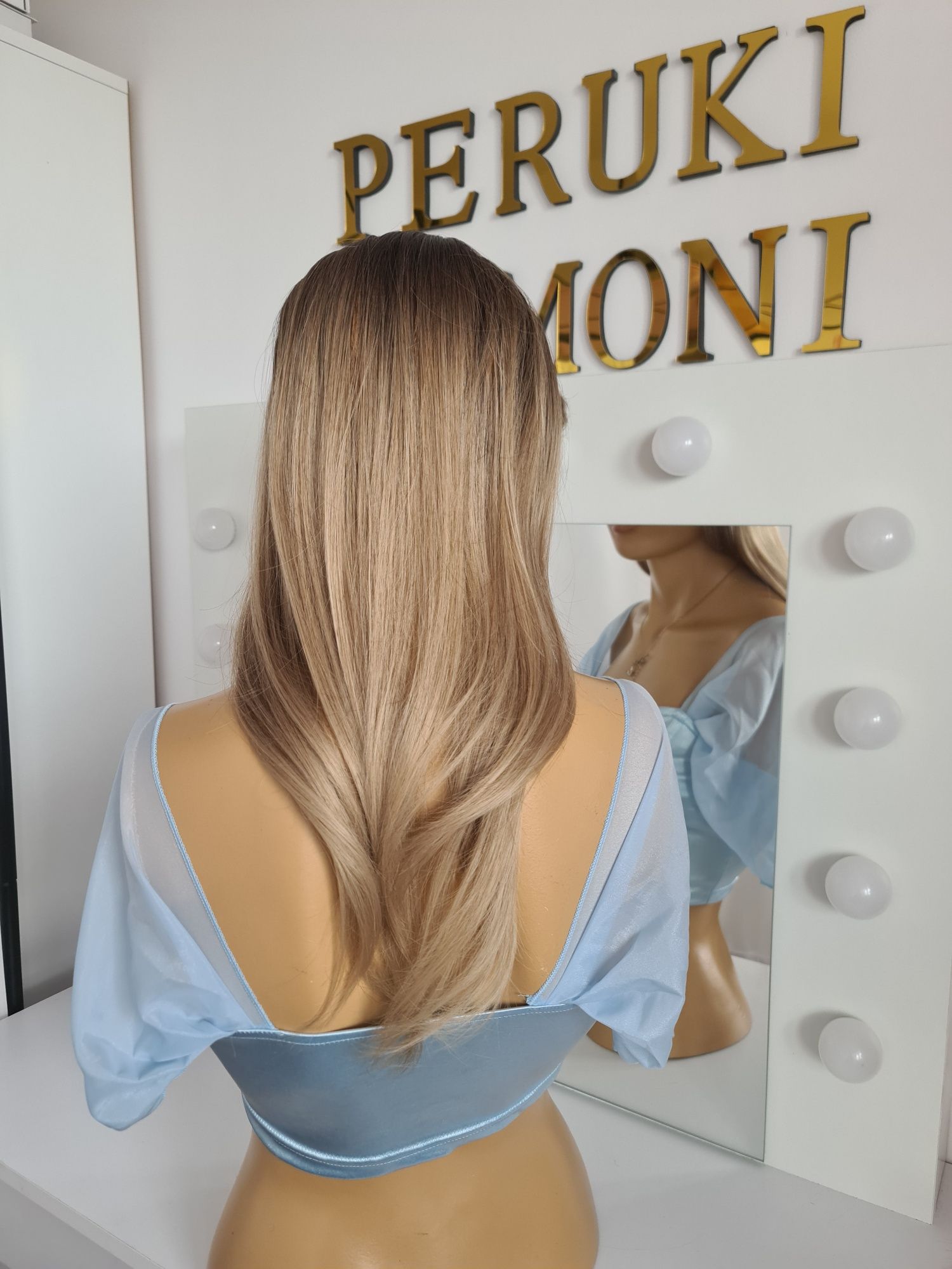 Topper włos syntetyczny naturalny blond