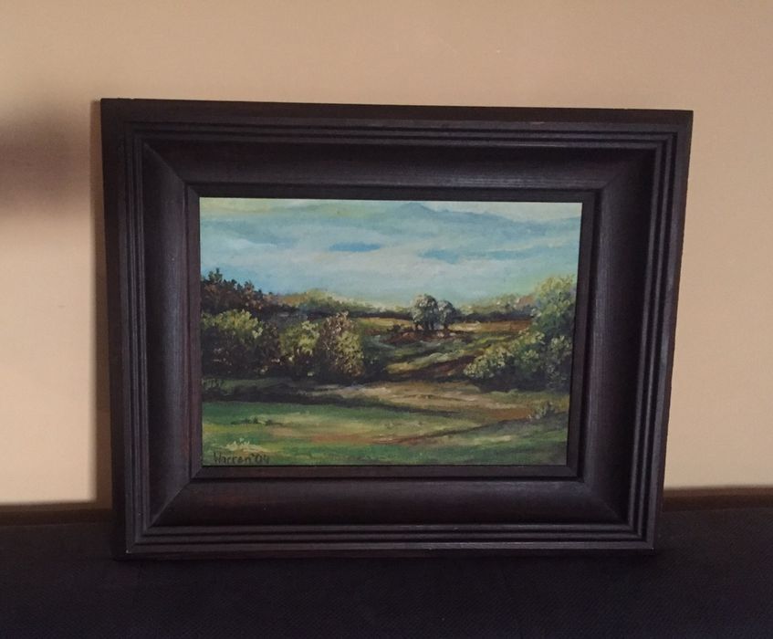 Obraz olejny pejzaż na płótnie 36/46cm