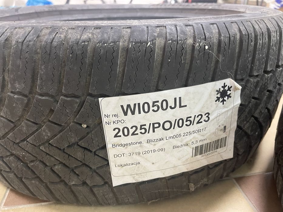 Sprzedam opony zimowe 225/50R17