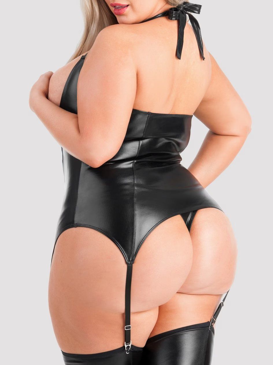 Єротичний боді з відкритими грудьми 5XL 6XL  латекс Lovehoney