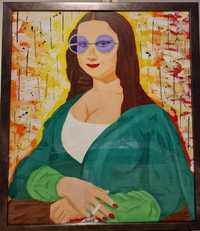 Pintura Pop Art em acrílico original Única Mona Lisa Pop Art