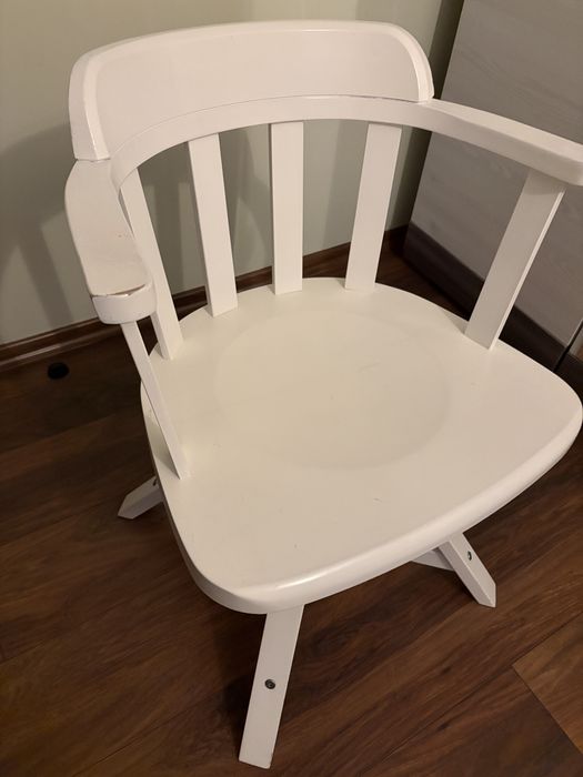 Krzesło obrotowe białe FEODOR z Ikea z regulacją wysokości