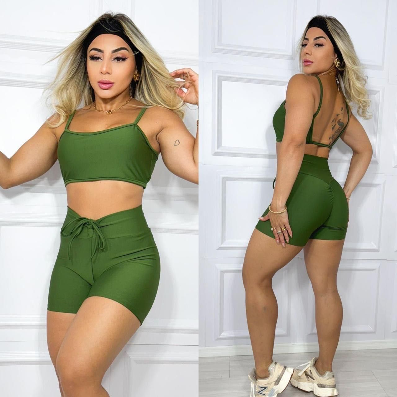 Roupa de academia brasileira