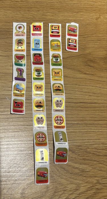 Naklejki 27 szt biedroniaki  maskotka pluszak z biedronki