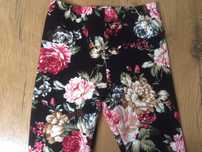 Dziewczęce spodnie Shein legginsy z kwiatowym wzorem rozmiar 110