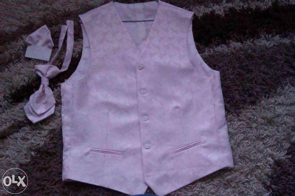 Kamizelka do ślubu+butonierka+musznik