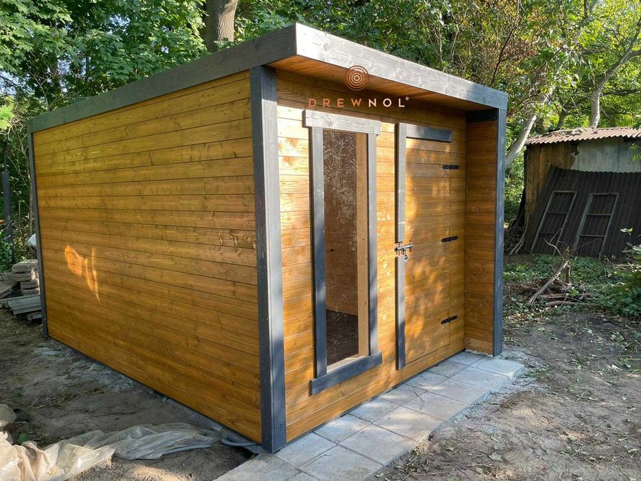 domek narzedziowy / nowoczesny / plaski dach / domek / domki /schowek