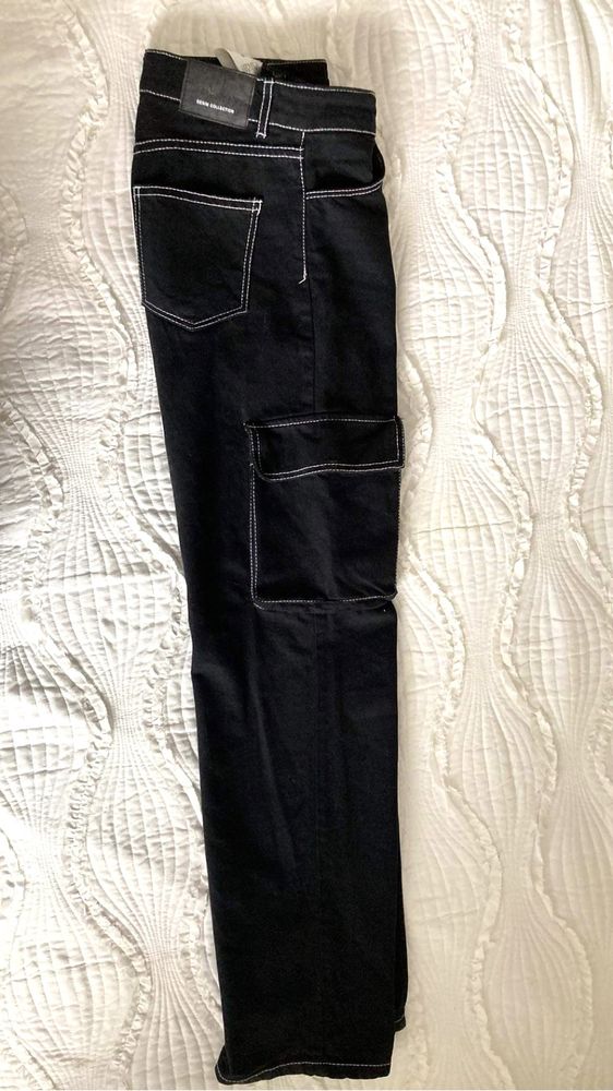 Spodnie Jeansy Straight Leg, Bershka, roz. 32