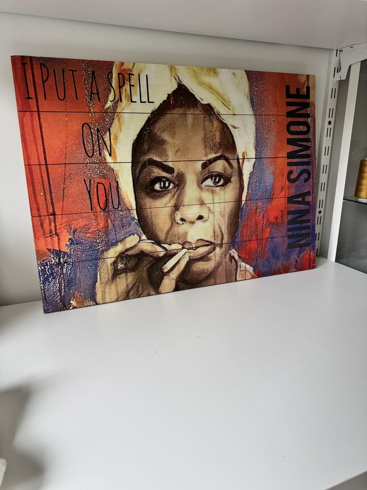 Obraz na drewnie nina simone