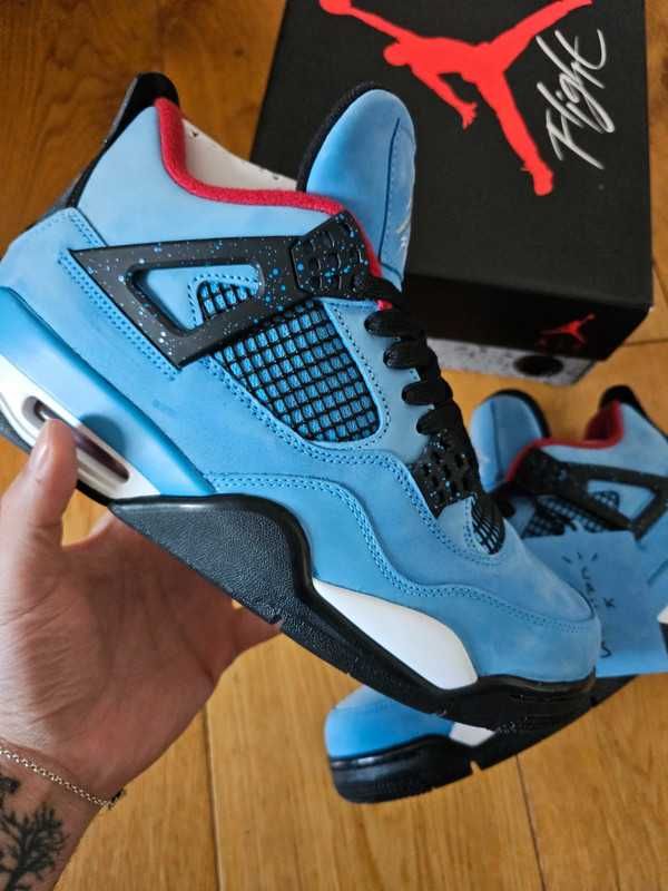 Buty AirJordan4 Retro niebieski nowy z metką UnisexTrampki 44.5
