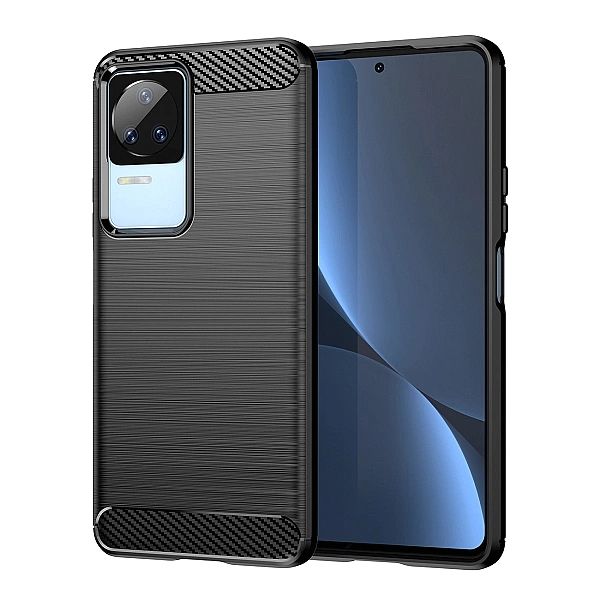 Carbon Case etui Xiaomi Poco F4/5G elastyczny silikonowy karbonowy pok