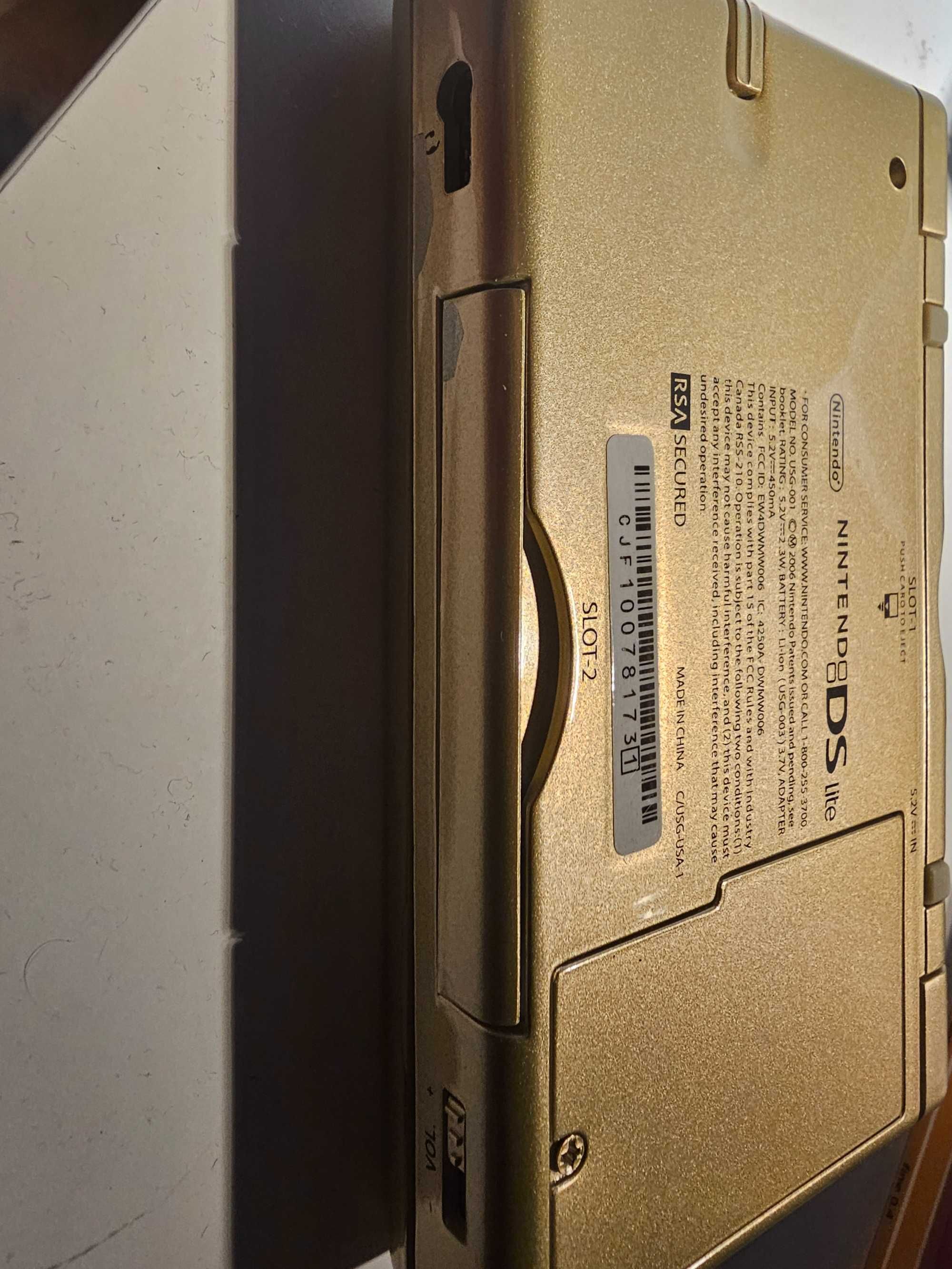 Nintendo DS LITE, złota, gold, konsola przenośna