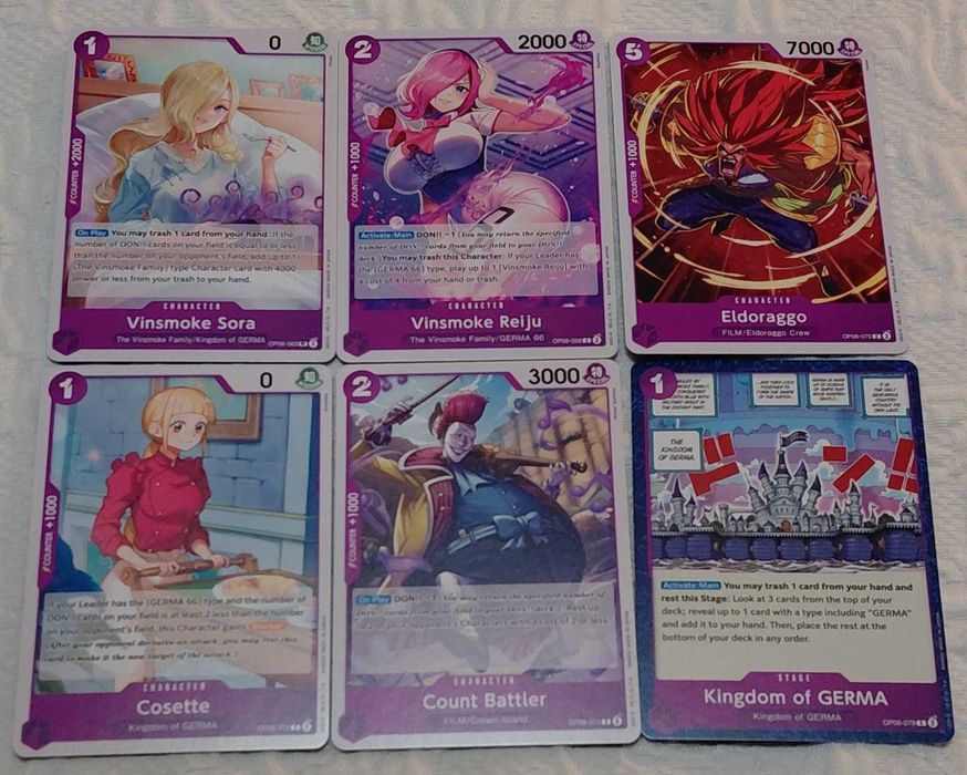 lote de 45 cartas one piece tcg OP06