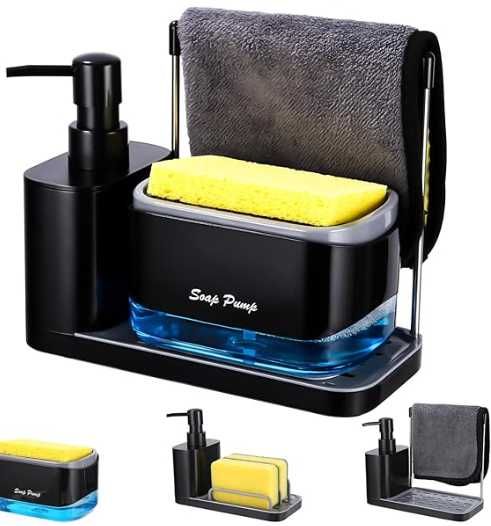 Dispensador de Detergente com Suporte para Esponja!
